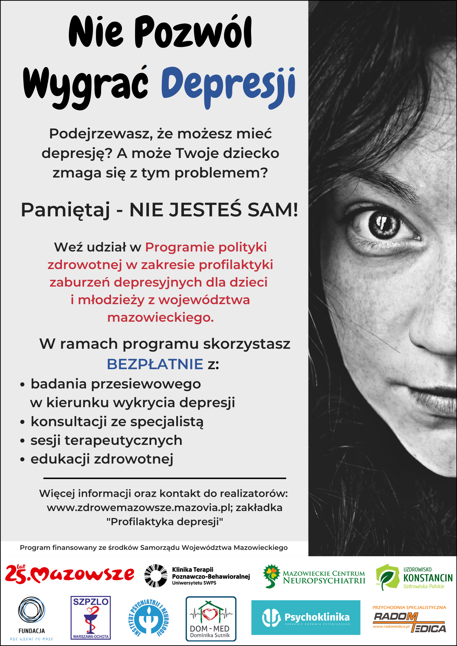 Plakat propagujący walkę z depresją
